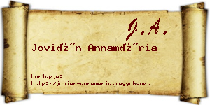 Jovián Annamária névjegykártya
